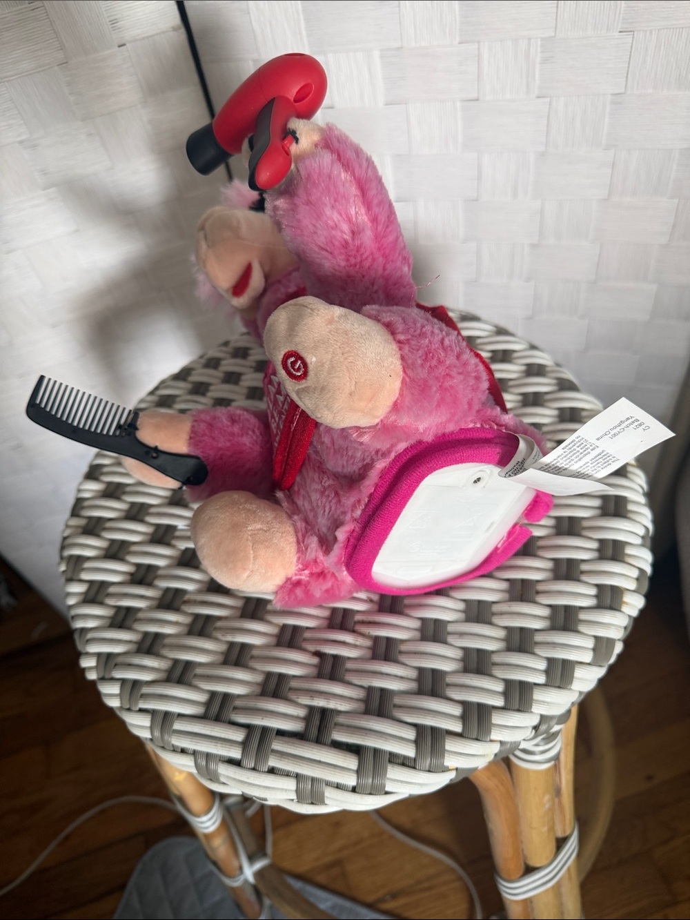 Plush Pink Valentine Llama with Heart Sweater - Picture 3 of 3